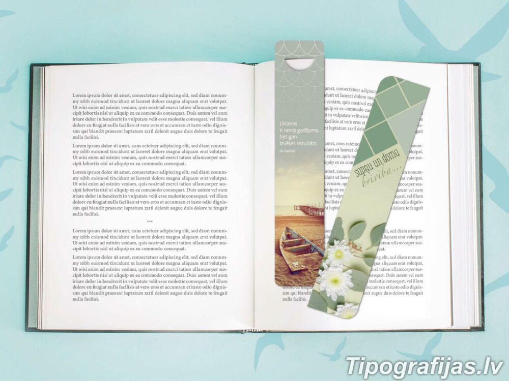 Making and printing bookmarks for books with design