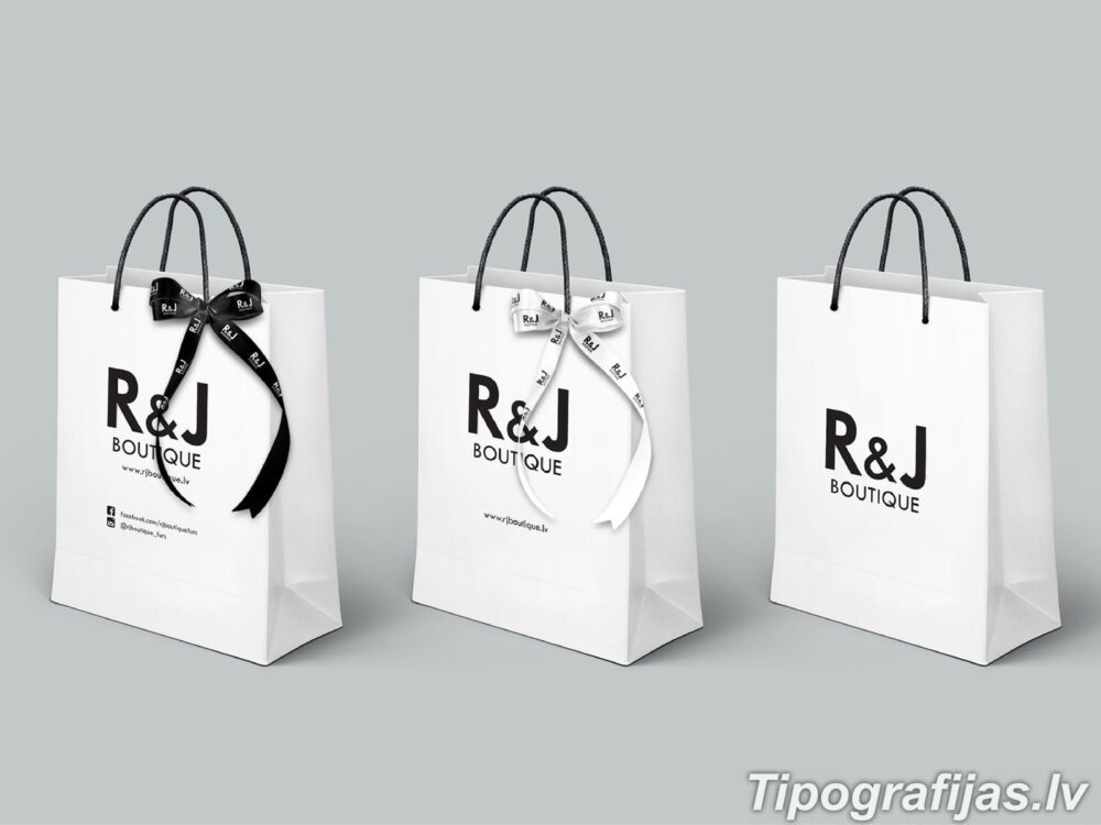 Manufacturing and printing paper bags with a design