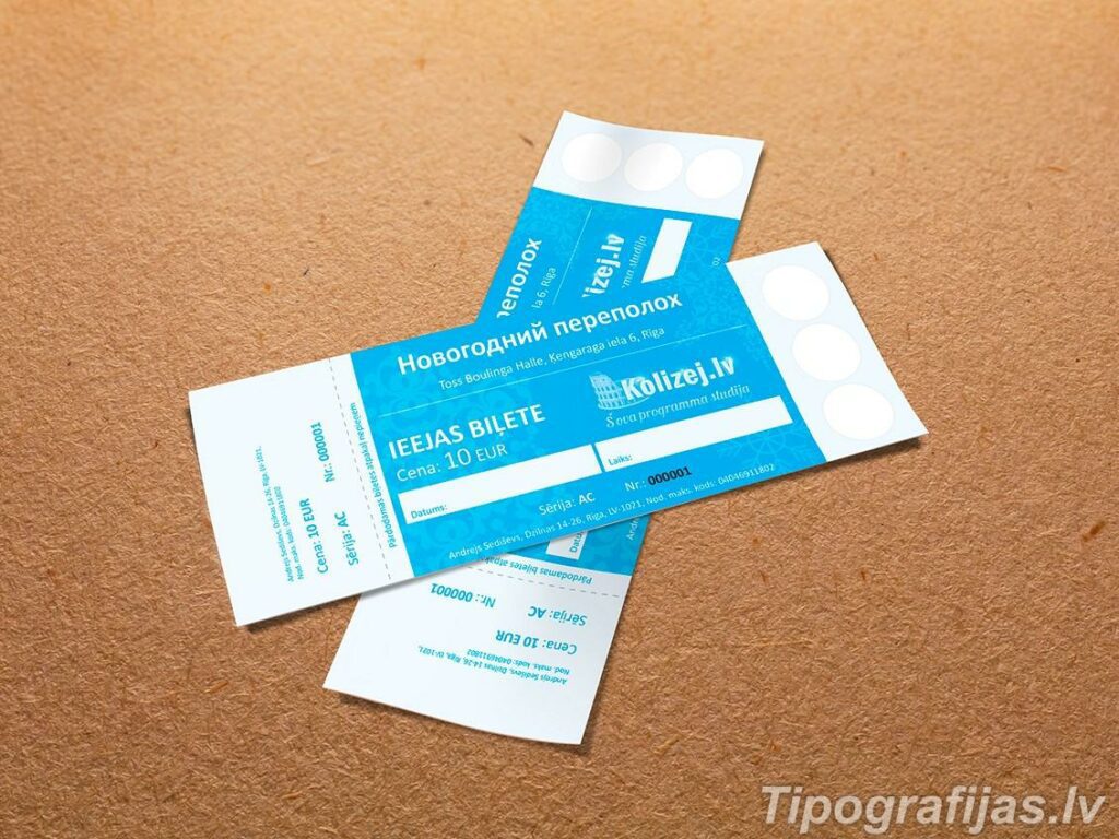 Tickets - Manufacturing and printing of tickets