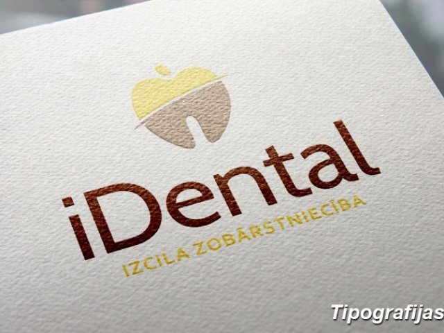 Logo design. iDental. Logo production and printing. Logo samples.