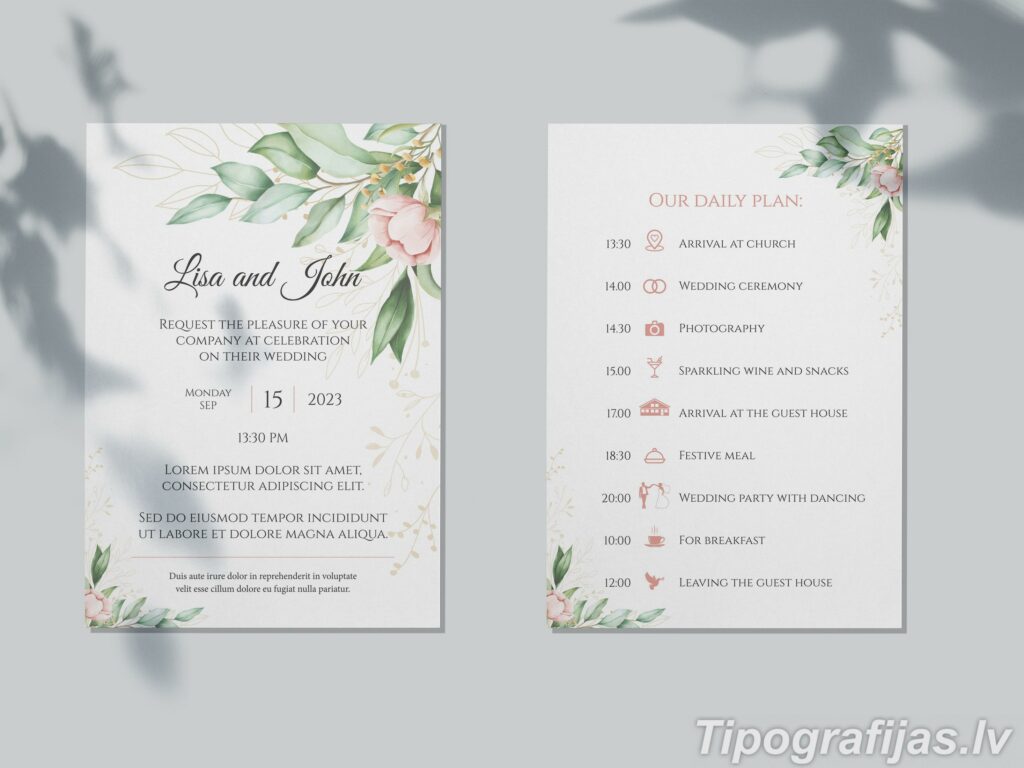 Printing and designing of invitations, invitations - tickets