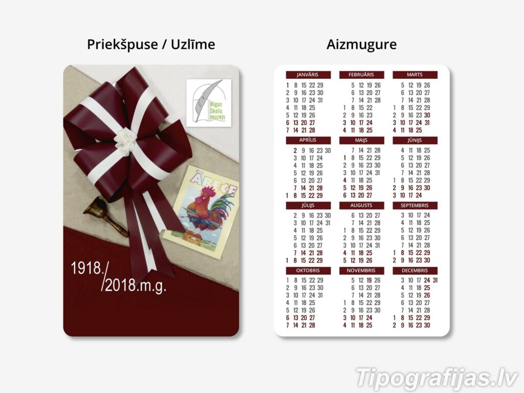 Calendars - development of design of calendars and calendar printing. Calendars samples.