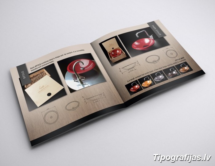 Poligrāfija - Kataloga un brošūras dizaina izstrāde, druka. Katalogu, brošūru un grāmatu izgatavošana.