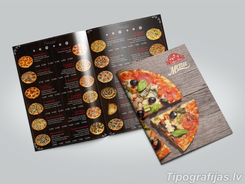 Menu - Designing and printing of menu