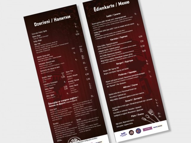 Menu - Designing and printing of menu