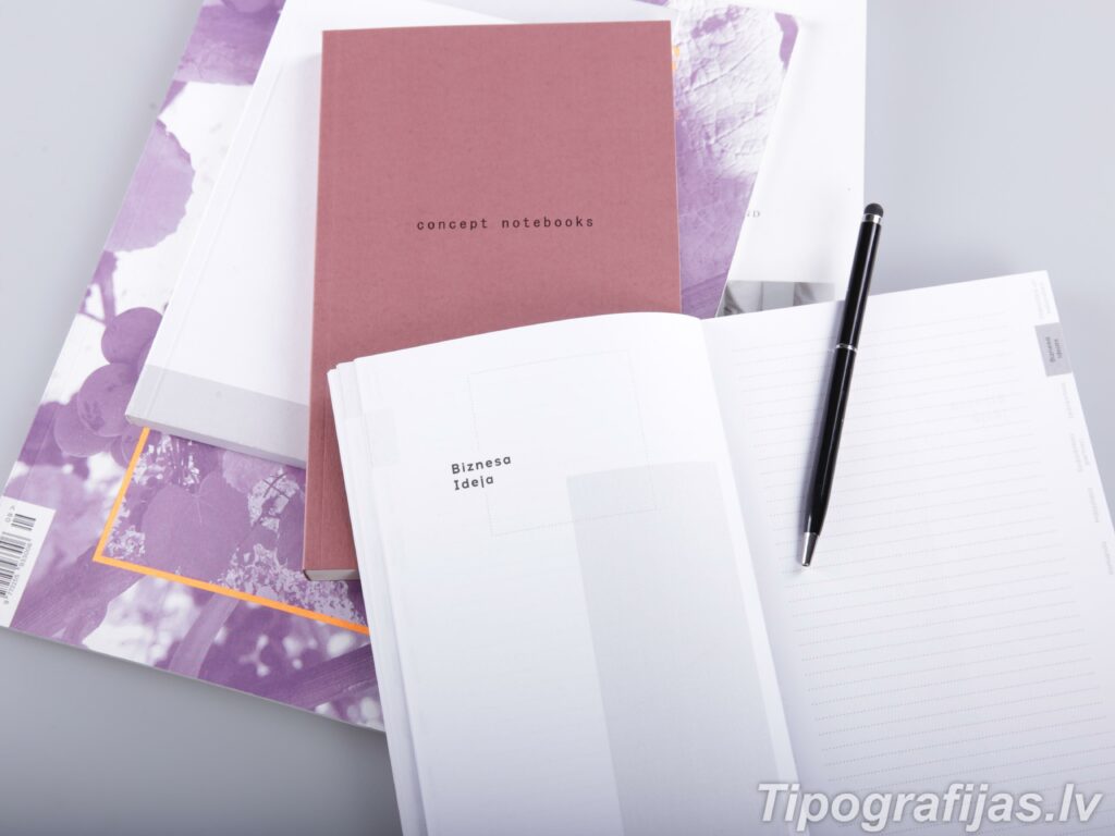 Company notepads with logo. Designing and printing of notepad. Design development. Notepad sample.