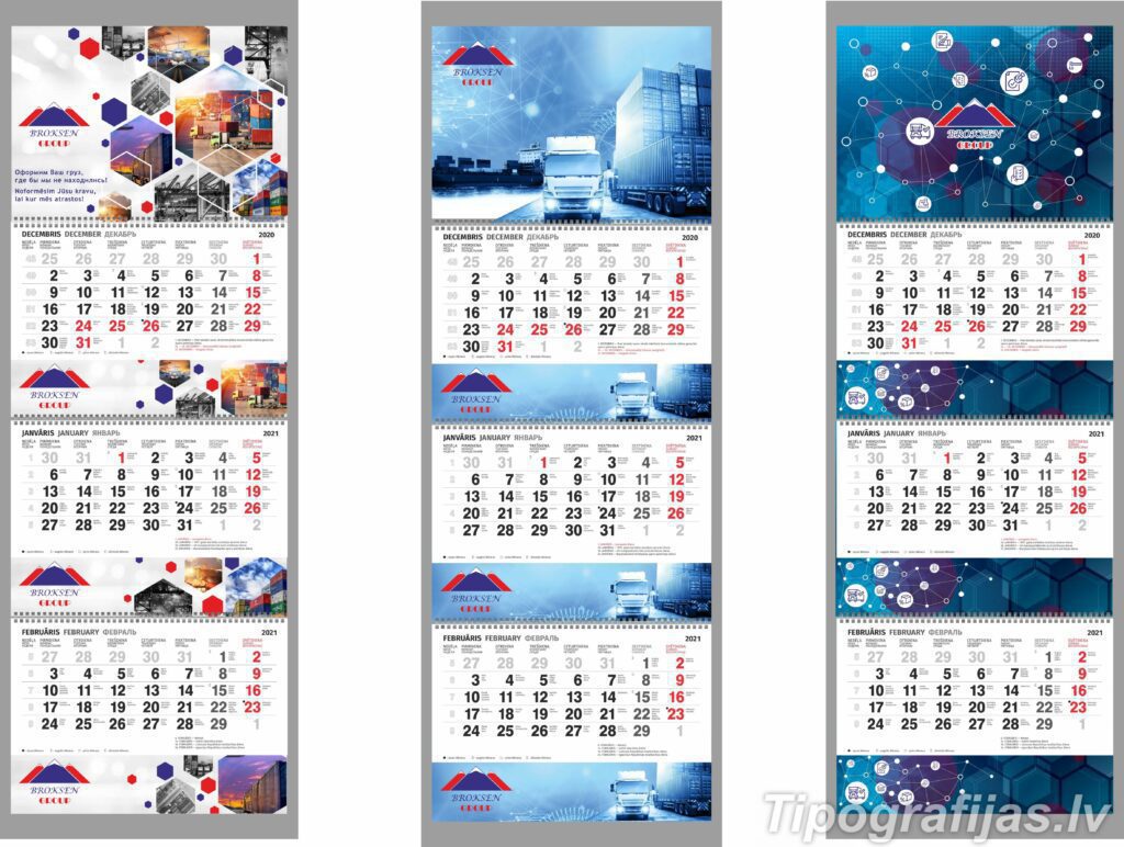 Designing of wall calendars
