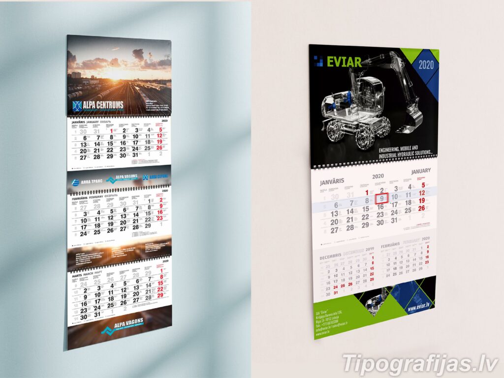 Designing of wall calendars