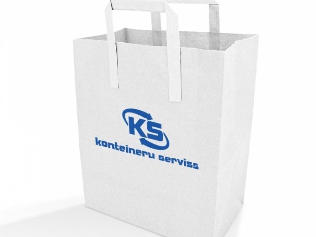 Paper bags - Printing on paper bags, a logo of your company. Paper bag design development. Bag sample.